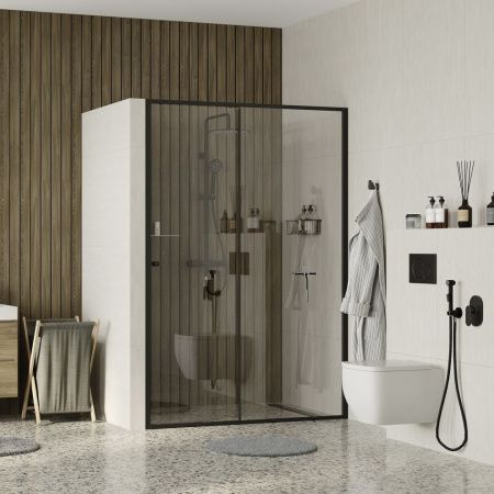 Душевая дверь Wasserkraft Dill 61S 61S31 140х200 стекло прозрачное профиль черный