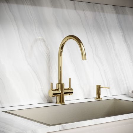 Смеситель для кухни Sancos Taper SC4012ZG на мойку золото