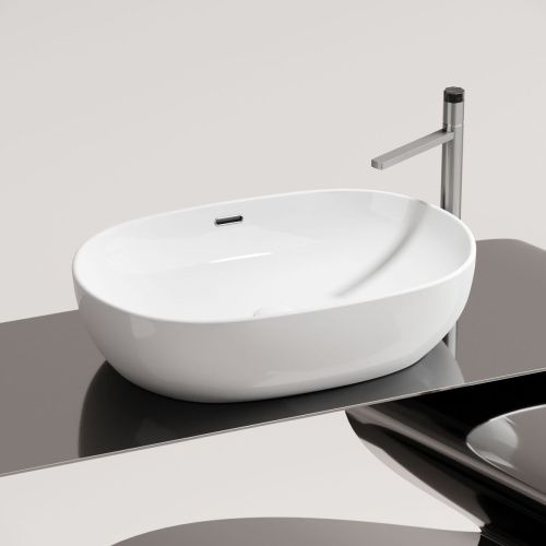 Раковина из сантехнического фарфора Ceramica Nova ELEMENT CN6064 60х40 накладная цвет белый без отверстий под смеситель - фото 2