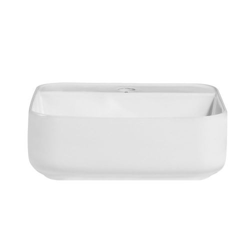 Раковина из сантехнического фаянса Abber RECHTECK AC2215 40х40 накладная цвет белый 1 отверстие под смеситель - фото 4