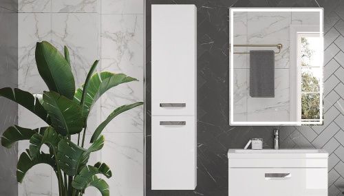 Шкаф-пенал Velvex ESTEA ppEST.160.233 40х150 подвесной цвет белый - фото 2