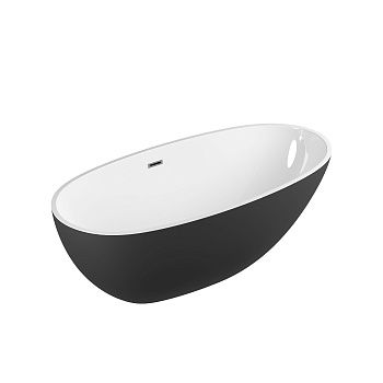 Ванна акриловая Grossman Fly GR-1104MB 170х75 отдельностоящая овальная с ножками