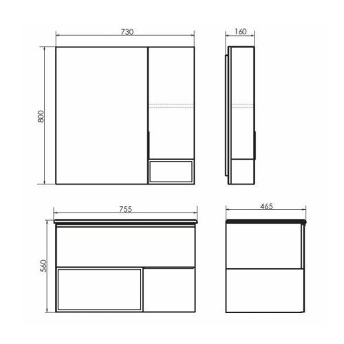 Тумба с раковиной Comforty Франкфурт 00004150531CF 80х50 подвесная цвет коричневый - фото 2