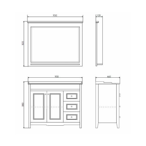 Тумба с раковиной Comforty Тбилиси 00003132630CF 90х50 напольная цвет белый - фото 2