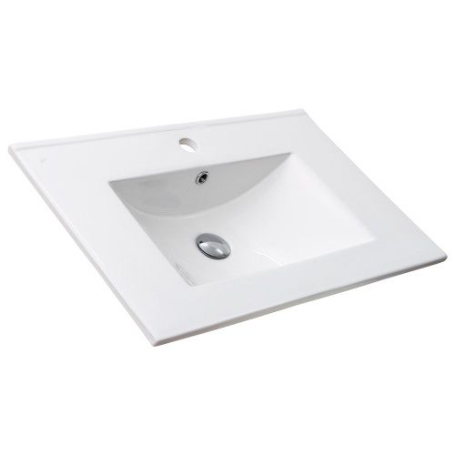 Раковина из сантехнического фарфора Melana 9070E-805 70х50 накладная цвет белый 1 отверстие под смеситель - фото 3
