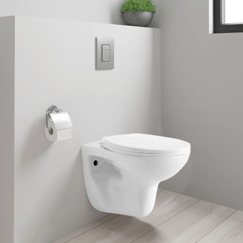 Унитаз подвесной WesnaArt Ocean 202-OCE12 белый с сиденьем микролифт безободковый каскадный смыв - фото 3