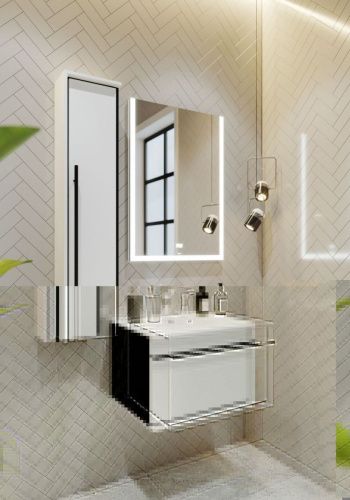 Шкаф-пенал Roca Aneto 7857467806 20х120 подвесной цвет белый - фото 4