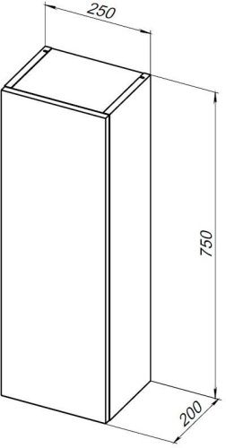 Шкаф Aquanet Вега 00329127 30х80 подвесной цвет белый - фото 2