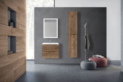 Тумба под раковину Vincea Mia VMC-2MC600VO 60х50 подвесная цвет коричневый - фото 2