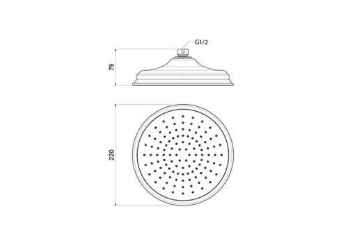 Верхний душ Aquatek КЛАССИК AQ2088CR 20х20 хром - фото 3