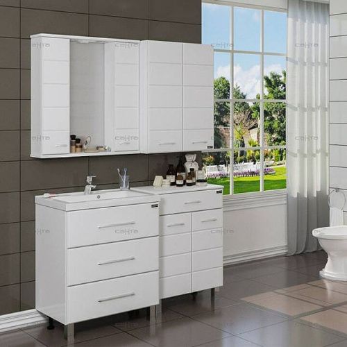 Тумба под раковину СанТа Омега 207039 70х40 напольная цвет белый - фото 3