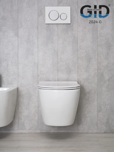Унитаз подвесной Gid Convexo 61107Y белый с сиденьем микролифт безободковый смыв торнадо - фото 2