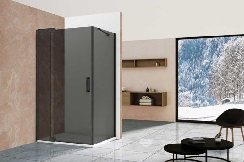 Душевой уголок Vincea Extra VSR-1E101190CGB 110х90 стекло тонированное профиль черный без поддона - фото 2