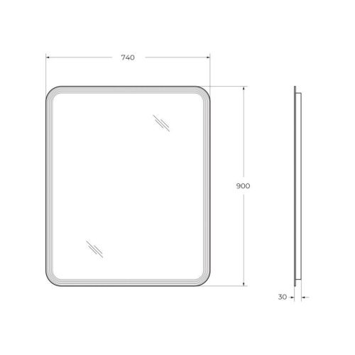 Зеркало с подсветкой Cezares 54355 70х90 подвесное - фото 5
