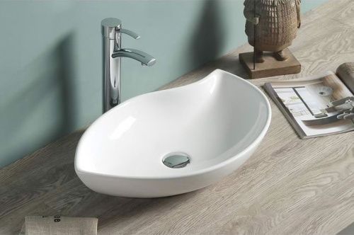 Раковина из сантехнического фаянса Velvex 78261 60х40 накладная цвет белый без отверстий под смеситель - фото 2