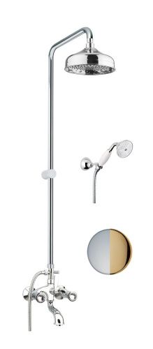 Душевая стойка Fiore 13CO0615 настенная цвет хром/золото - фото 2