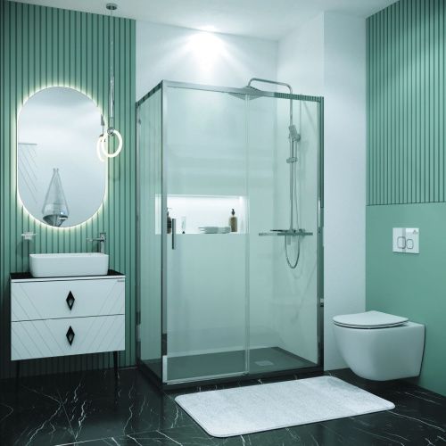 Душевая перегородка Grossman Style 200.K33.05.70.10.00 70х195 стекло прозрачное профиль хром - фото 5