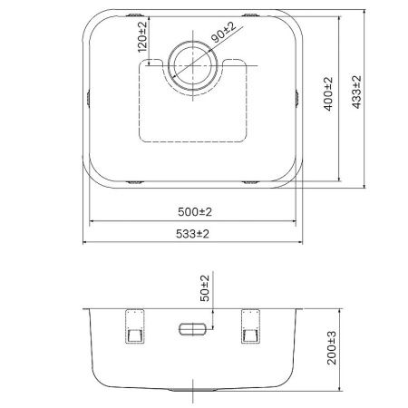 Кухонная мойка Iddis Mate MAT53S0i77 55х45 цвет серый поверхность матовая
