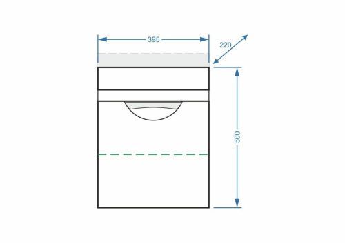 Тумба под раковину Stella Polar Норина SP-00000234 40х20 подвесная цвет белый - фото 2