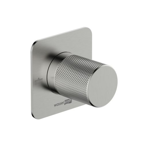 Переключатель на 2 выхода Wasserkraft Tauber 6400 A296 встраиваемый в стену никель - фото 2