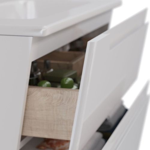 Тумба под раковину LeMark Miano LM06M100T 100х40 подвесная цвет белый - фото 4