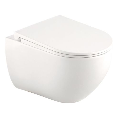 Чаша унитаза подвесная Kale ZERO 310200100051 цвет белый без сиденья безободковая каскадный смыв