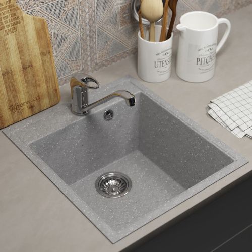 Кухонная мойка Uperwood ECON UPD-404 4910201225 45х50 цвет серый поверхность матовая - фото 2