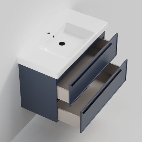 Тумба с раковиной La Fenice Elba TWIN NFNC-01-ELB-BG-100-2-3-100 100х50 подвесная цвет синий - фото 2