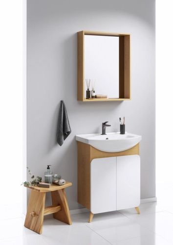 Тумба под раковину Aqwella Y BAS0106DZ 60х30 напольная цвет коричневый - фото 2