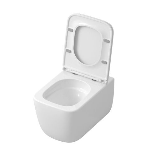 Унитаз подвесной Grossman Торнадо GR-4409SQ белый с сиденьем микролифт безободковый смыв торнадо - фото 3