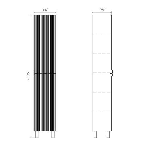 Шкаф-пенал Comforty 00-00019243CF 40х190 - фото 2