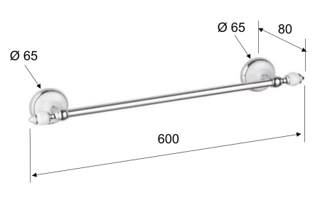 Полотенцедержатель Remer Epoca EP30CR