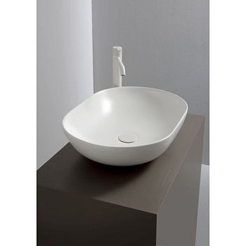 Раковина керамическая White Ceramic Balisong W0807CF 60х40 накладная цвет коричневый