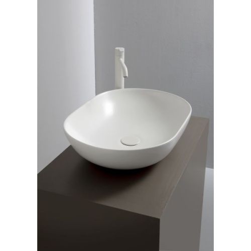 Раковина керамическая White Ceramic Balisong W0807CF 60х40 накладная цвет коричневый