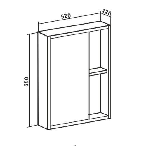 Зеркало-шкаф Runo ЭКО УТ000001833 50х70 подвесной цвет коричневый - фото 5