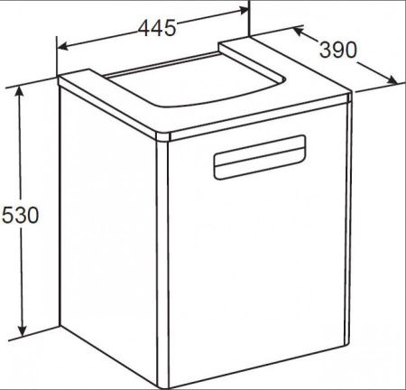 Тумба под раковину Roca The Gap Original ZRU9302735 40х40 подвесная цвет белый