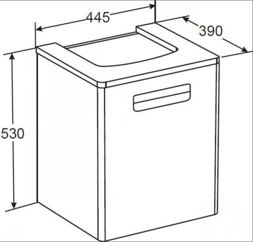 Тумба под раковину Roca The Gap Original ZRU9302880 40х40 подвесная цвет белый - фото 2