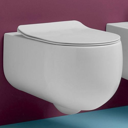 Чаша унитаза подвесная Kerasan Flo 311130 цвет белый без сиденья безободковая каскадный смыв