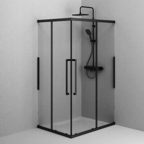 Душевой уголок Am.Pm Func W84G-403-12090-BТ 120х90 стекло прозрачное профиль черный без поддона - фото 5