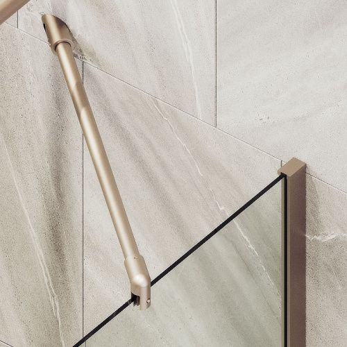 Душевая шторка на ванну Maybah Glass MGV-248-2ш 30х140 стекло прозрачное профиль бронза ориентация универсальная - фото 5