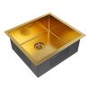Кухонная мойка Paulmark GERBERG 48 UNI PM254844-BG 45х40 цвет золото поверхность брашированная