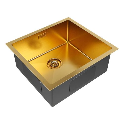 Кухонная мойка Paulmark GERBERG 48 UNI PM254844-BG 45х40 цвет золото поверхность брашированная - фото 2