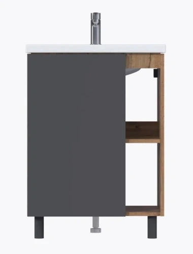 Тумба с раковиной 1MarKa Orlan Ц0000026840 60х40 напольная цвет черный - фото 2