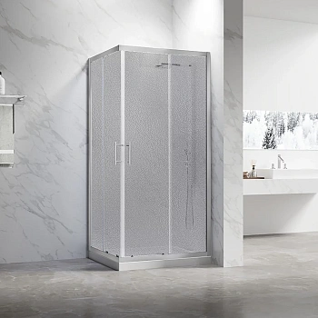 Душевой уголок Veconi Rovigo RV27CH-12080-02-C8 120х80 стекло рифленое профиль хром без поддона