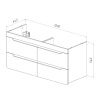 Тумба под раковину LeMark Olivia LM08OL125T 120х40 подвесная цвет белый