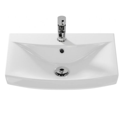 Раковина из сантехнического фарфора Onika Carina UM-CAR55/1 60х40 накладная цвет белый 1 отверстие под смеситель - фото 3
