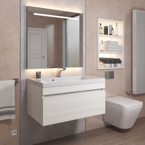 Тумба с раковиной Uperwood Eva 3930313470 70х50 цвет белый - фото 5