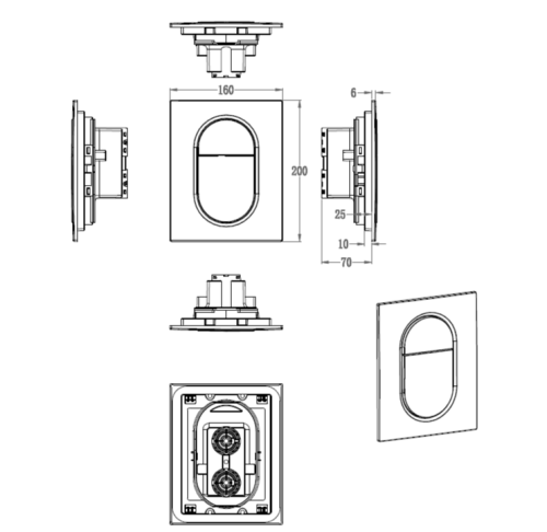Клавиша смыва пневматическая Wonzon & Woghand WW-IB257-CR цвет хром - фото 2