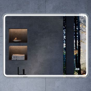 Зеркало с подсветкой и антизапотевателем Vincea VLM-3VC100-2 100х80 подвесное