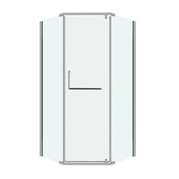 Душевой уголок Grossman Pragma 302.K33.03.9090.10.00 90х90 стекло прозрачное профиль хром без поддона